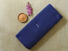 Handlom Cotton Saree | IKAT Pallu ( Royal blue )