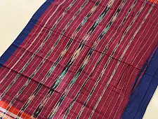 Handlom Cotton Saree | IKAT Pallu ( Royal blue )