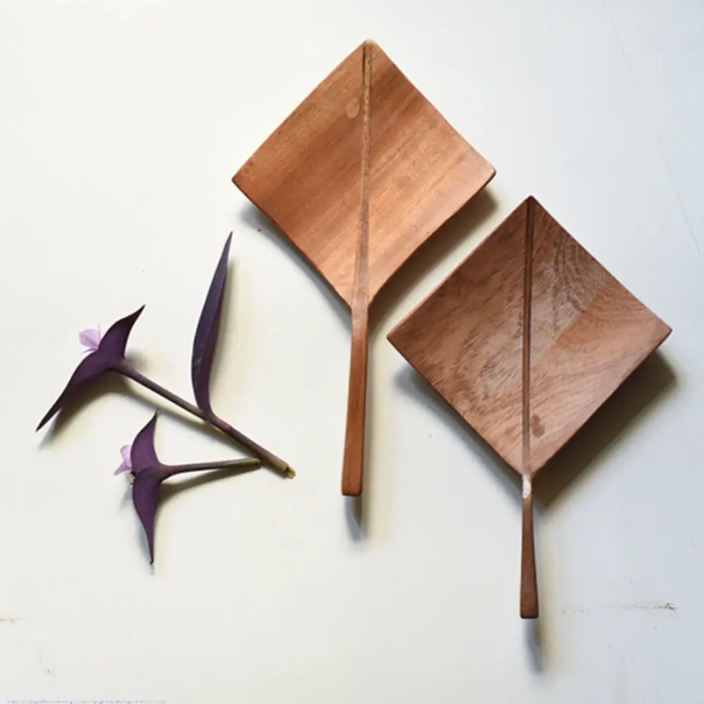 handmade wooden kite shaped platters set of two with long handles