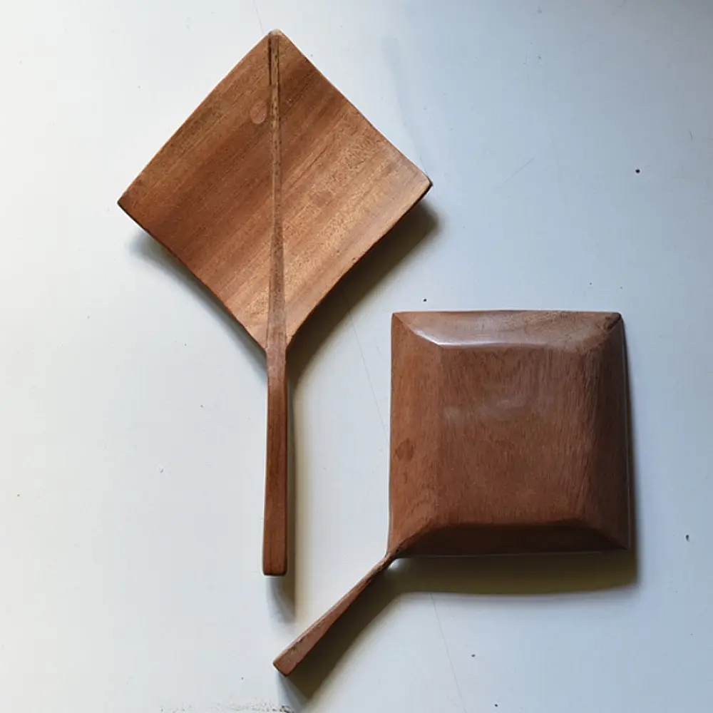 handmade wooden kite shaped platters set of two with long handles