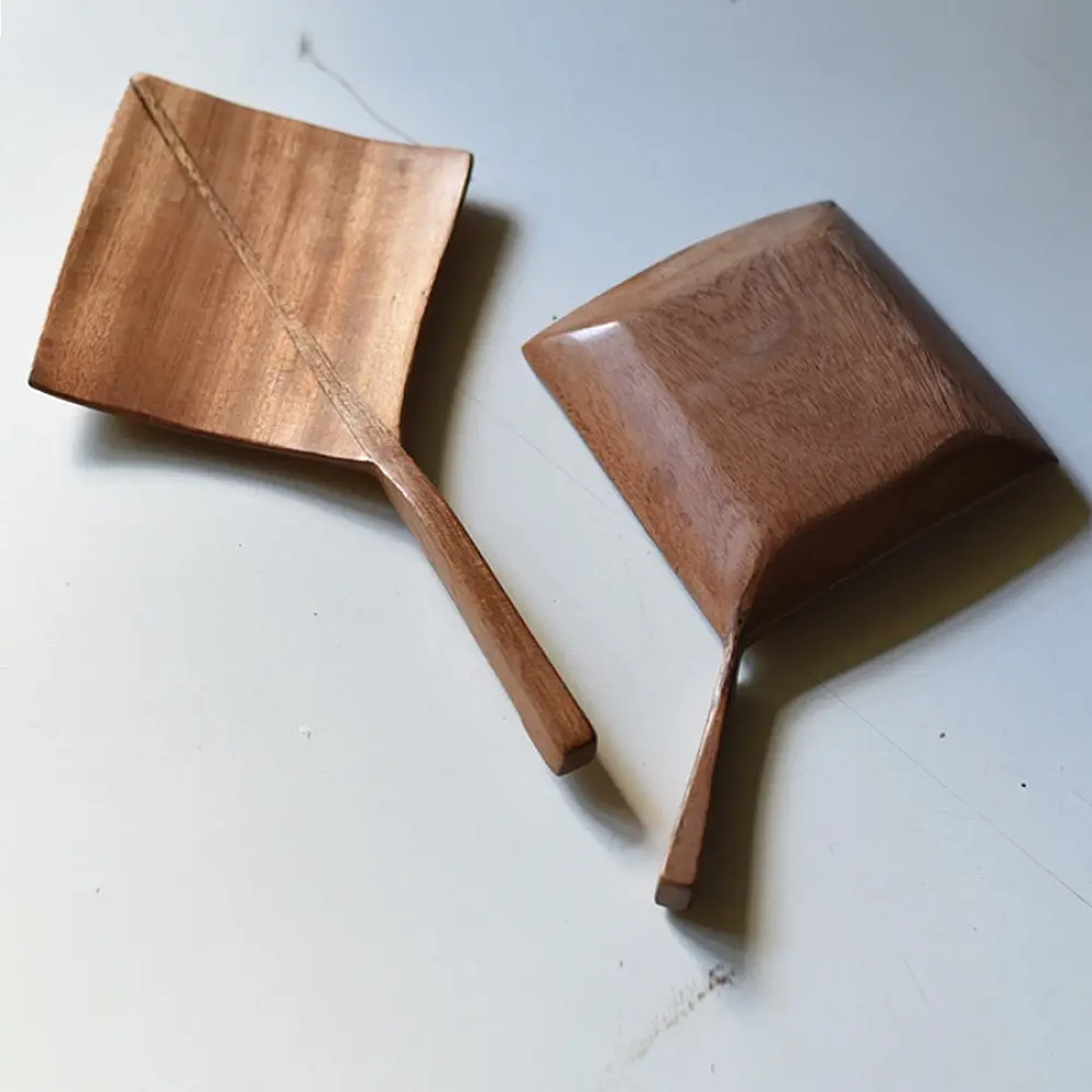 handmade wooden kite shaped platters set of two with long handles
