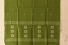 Aamaya . आमाया | Handloom Soft Cotton Jamdani Stole - Green