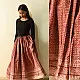 shop Jawariya Block Printed Long Skirt / Ghagra - Red