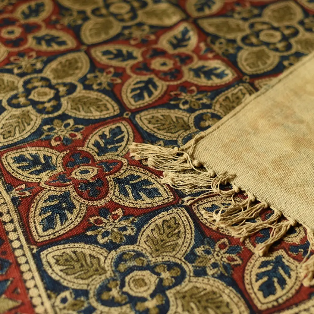 shop Kalamkari Natural Color Dhurrie 5 X 3 feet