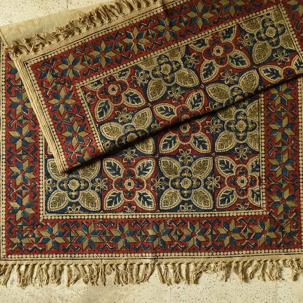 shop Kalamkari Natural Color Dhurrie 5 X 3 feet