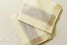 Damodar . दामोदर ✩ Handloom Cotton x Cotton Off White Dhoti Khes - Zari Border