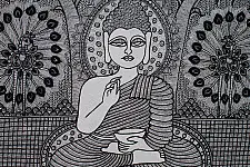 Aripan | Madhubnai Painting - Budhha & Kalpa Vriksh