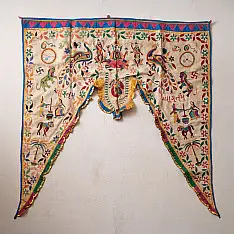 Treasure Trove ~ Rabari Embroidery - Kutchi Cotton Old Door Toran