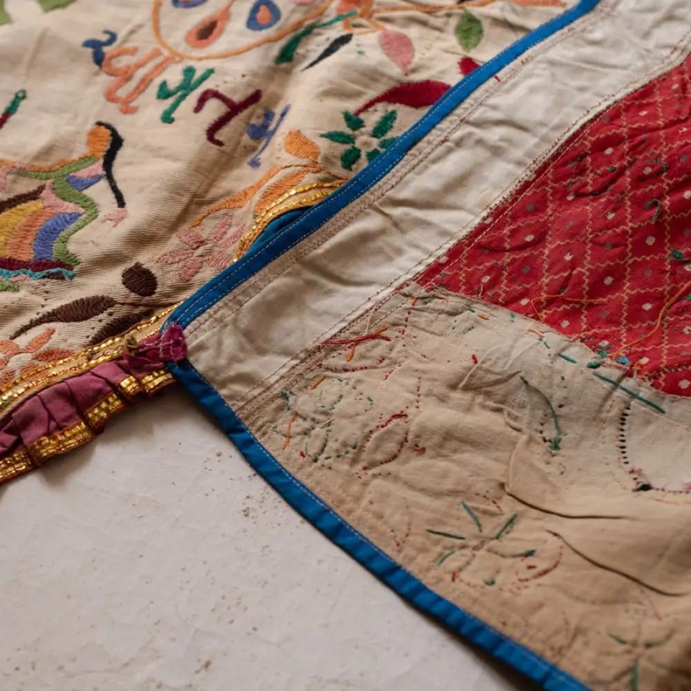 Hand Rabari Embroidery - Kutchi Cotton Old Door Toran