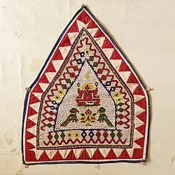 Prachin . प्राचीन  ❂ Saurashtra Vintage Beaded Old & Antique Wall Hanging - C