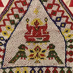 Prachin . प्राचीन  ❂ Saurashtra Vintage Beaded Old & Antique Wall Hanging - C