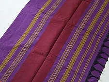 Sadaa . सदा | Begampuri Handloom Bright Purple Cotton Saree - Purple