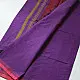 handloom begampuri pure cotton saree in bright purple with mustard yellow pinstripes and pink-red woven temple borders