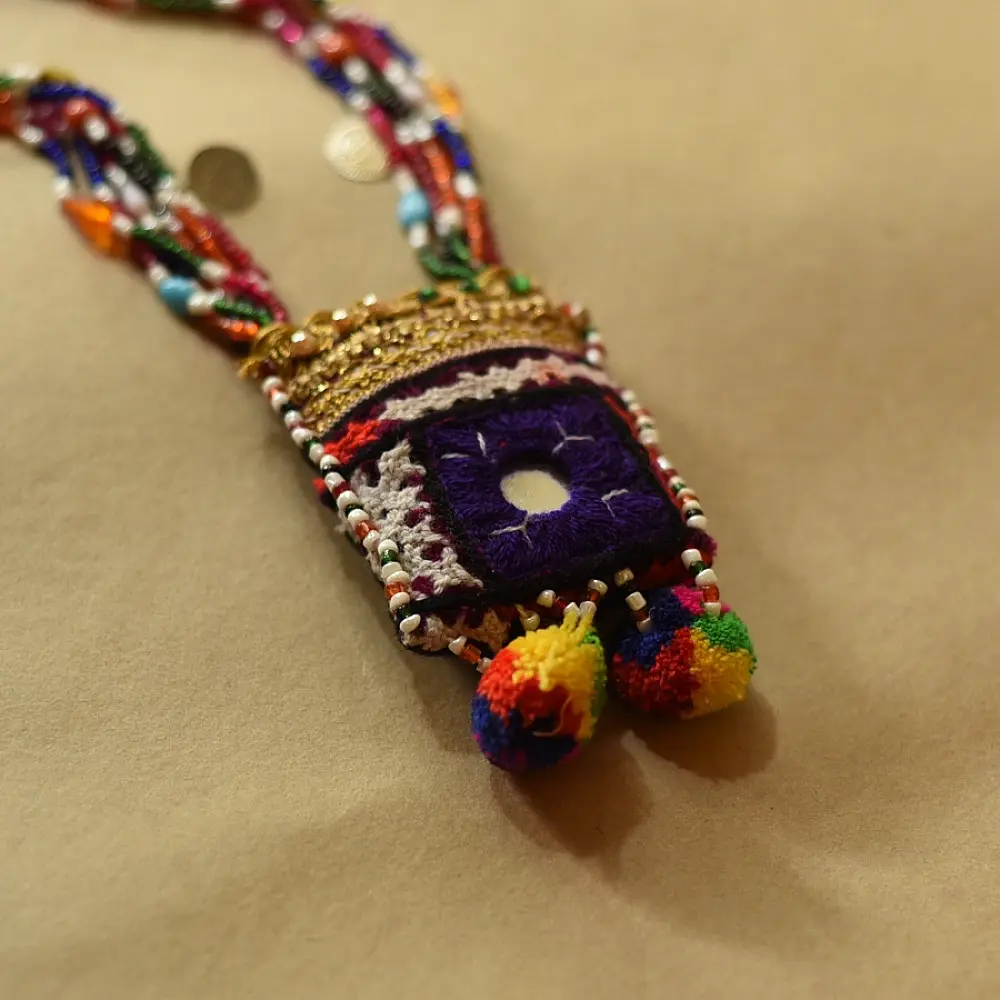  Handmade Tribal Embroidered Necklace