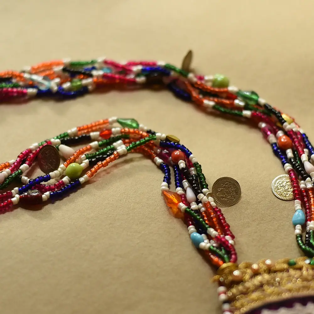  Handmade Tribal Embroidered Necklace