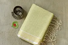 कमला | Handloom Cotton Zari Saree | Pista