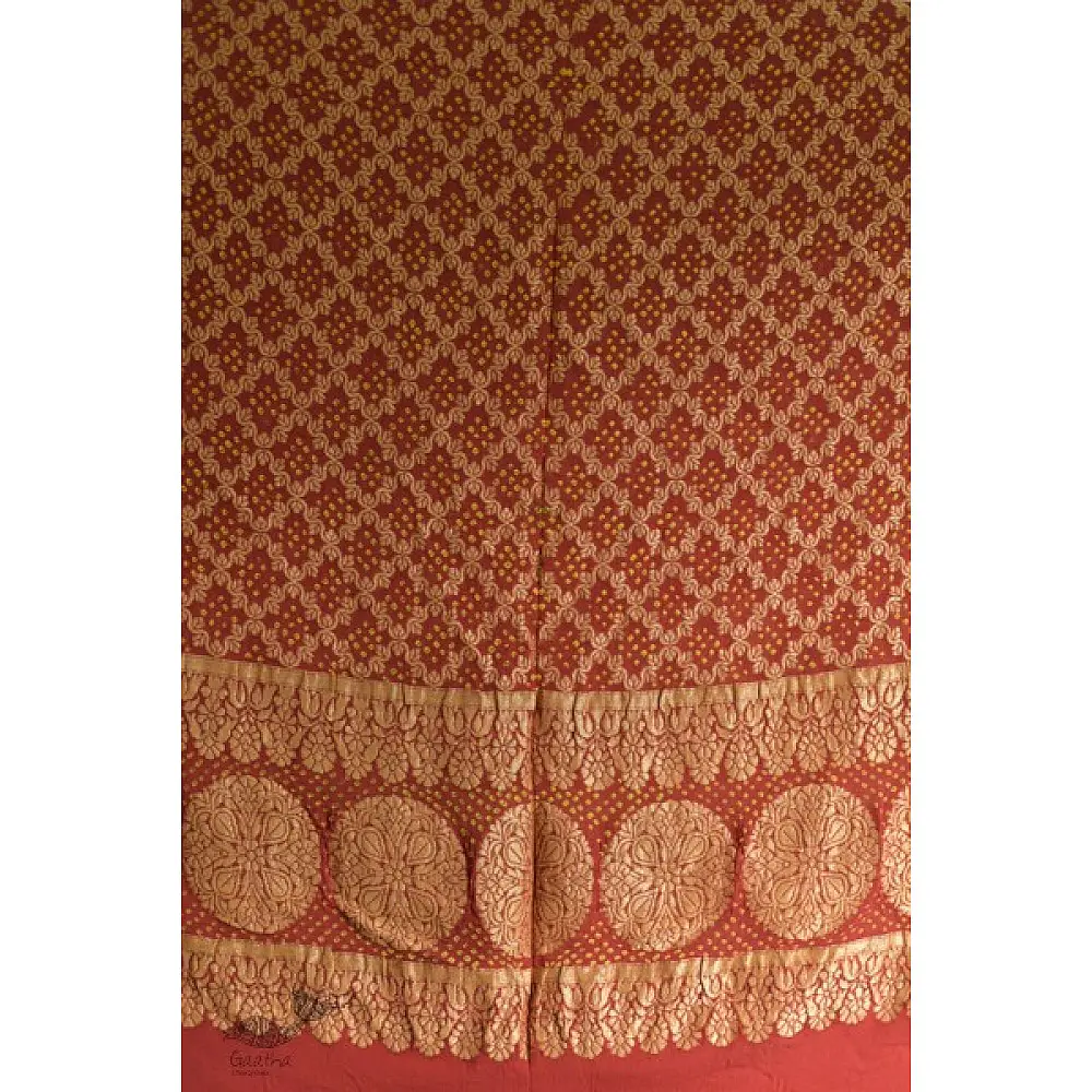 festive special crepe full zari bandhni dupatta