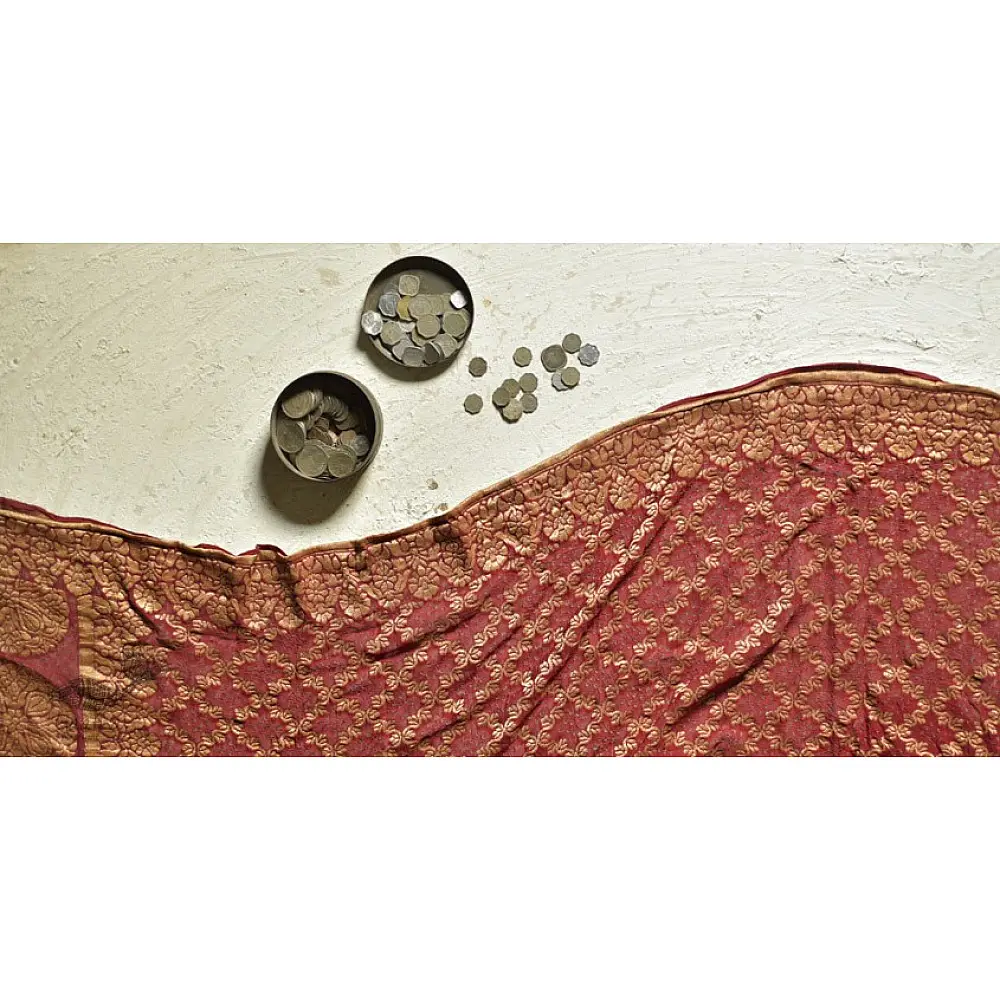 festive special crepe full zari bandhni dupatta