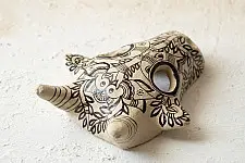 Madhuban . मधुबन ❁ Madhubani Hand Painted Paper Mache Wall Handing - Cow Mask