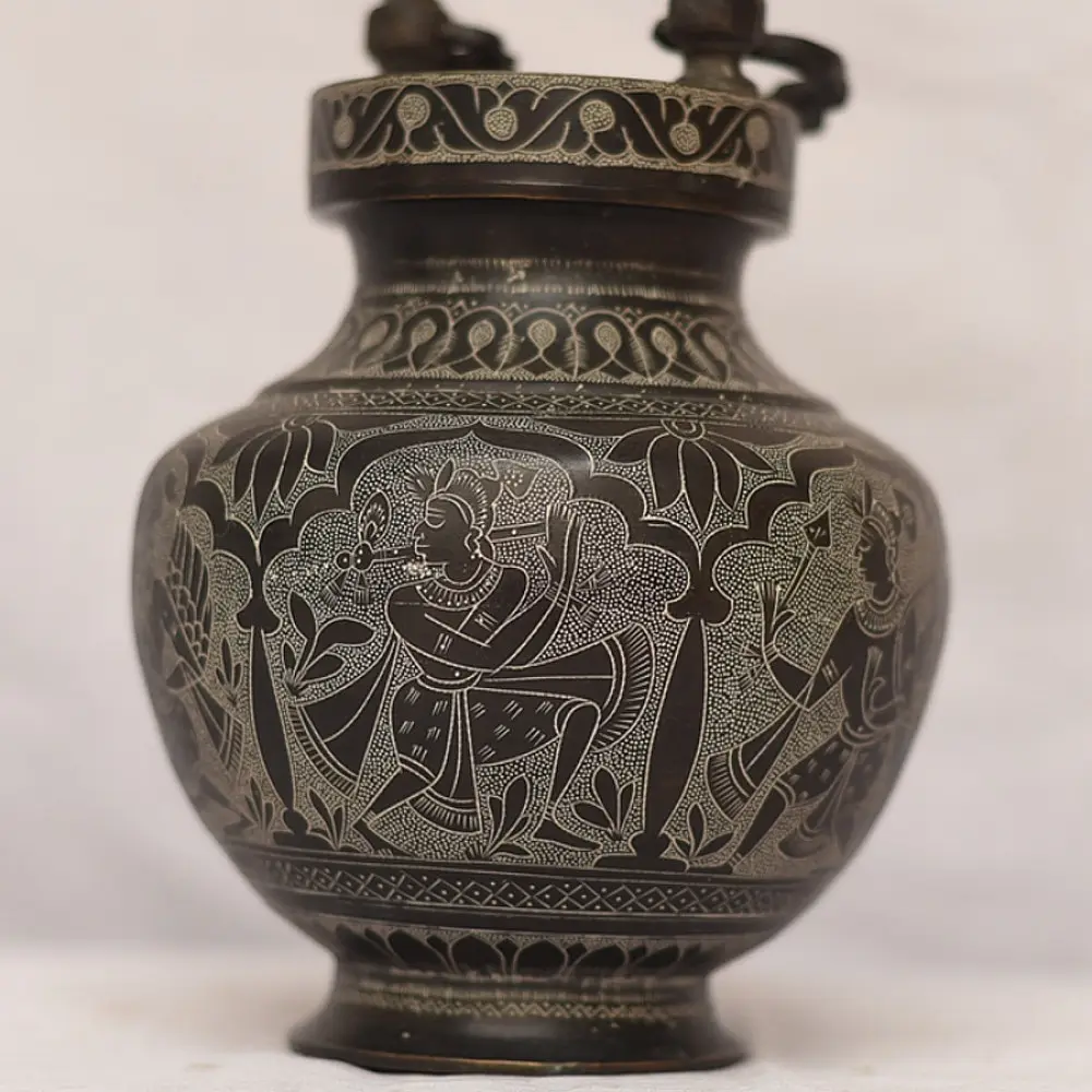 from Khajuraho Antique Brass gangajali / Lota 