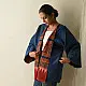 shop Reversible Ajrakh Block Printed & Denim Jacket  - Red