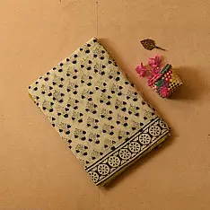Indigenous Impressions ❣ Bagru Block Printed Cotton Saree - B