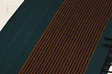 Sadaa . सदा ✡ Handloom Begampuri Cotton Saree With Woven Border - Teal