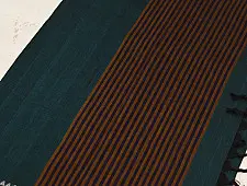 Sadaa . सदा ✡ Handloom Begampuri Cotton Saree With Woven Border - Teal