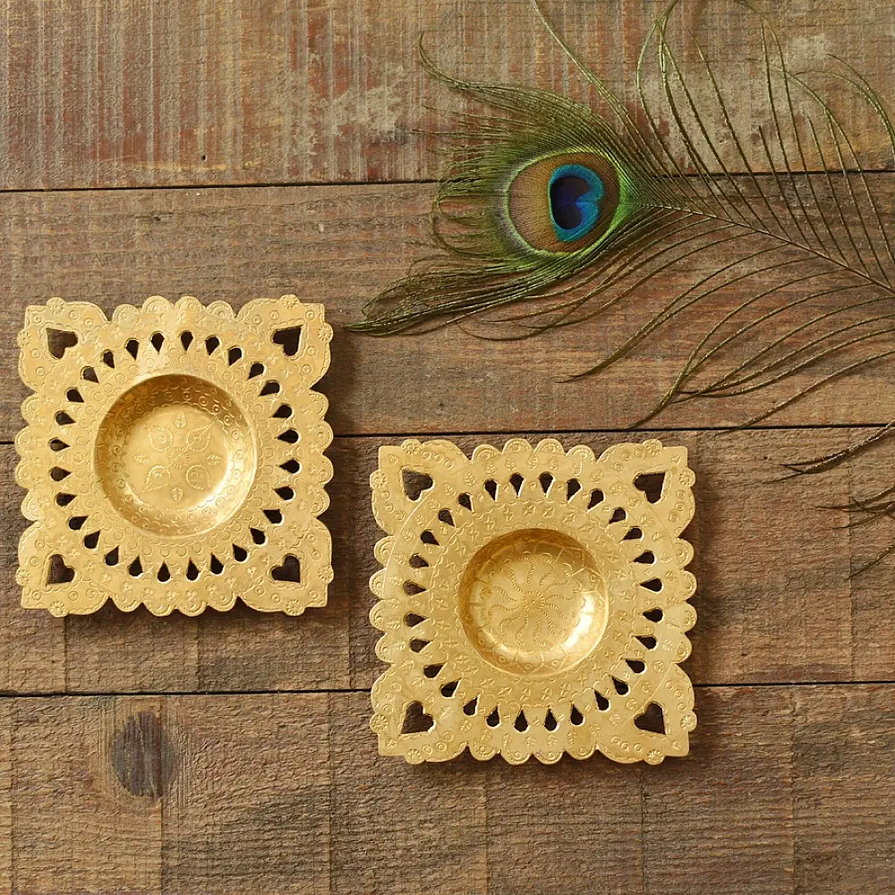 shop Pure Brass Handmade T-Light Holder