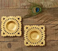 Ahar ~ Pure Brass Handmade T-Light Holder - (Set of Two)