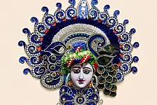 Mukhauta . मुखौटा : Handmade Wall Hanging Chhau Mask - Krishna