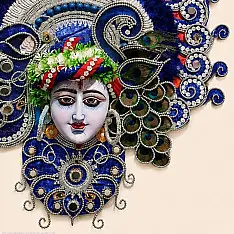 Mukhauta . मुखौटा : Handmade Wall Hanging Chhau Mask - Krishna