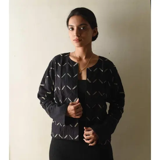 shop Handloom Cotton  Reversible Jacket