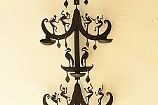 Ahou | Wrought Iron ~  Wall Hanging Lamp