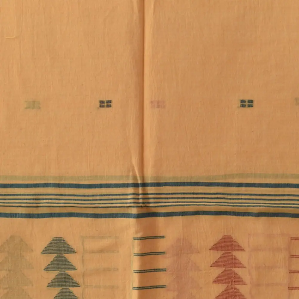 shop Soft Cotton Stole - Handloom Jamdani