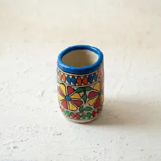 Madhuban . मधुबन ❁ Madhubani Hand Painted Paper Mache ~ Pen Stand / Planter Case (Four Options)