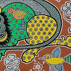 Mandana Art - Painting - Lion ( 11 x 14 inch)