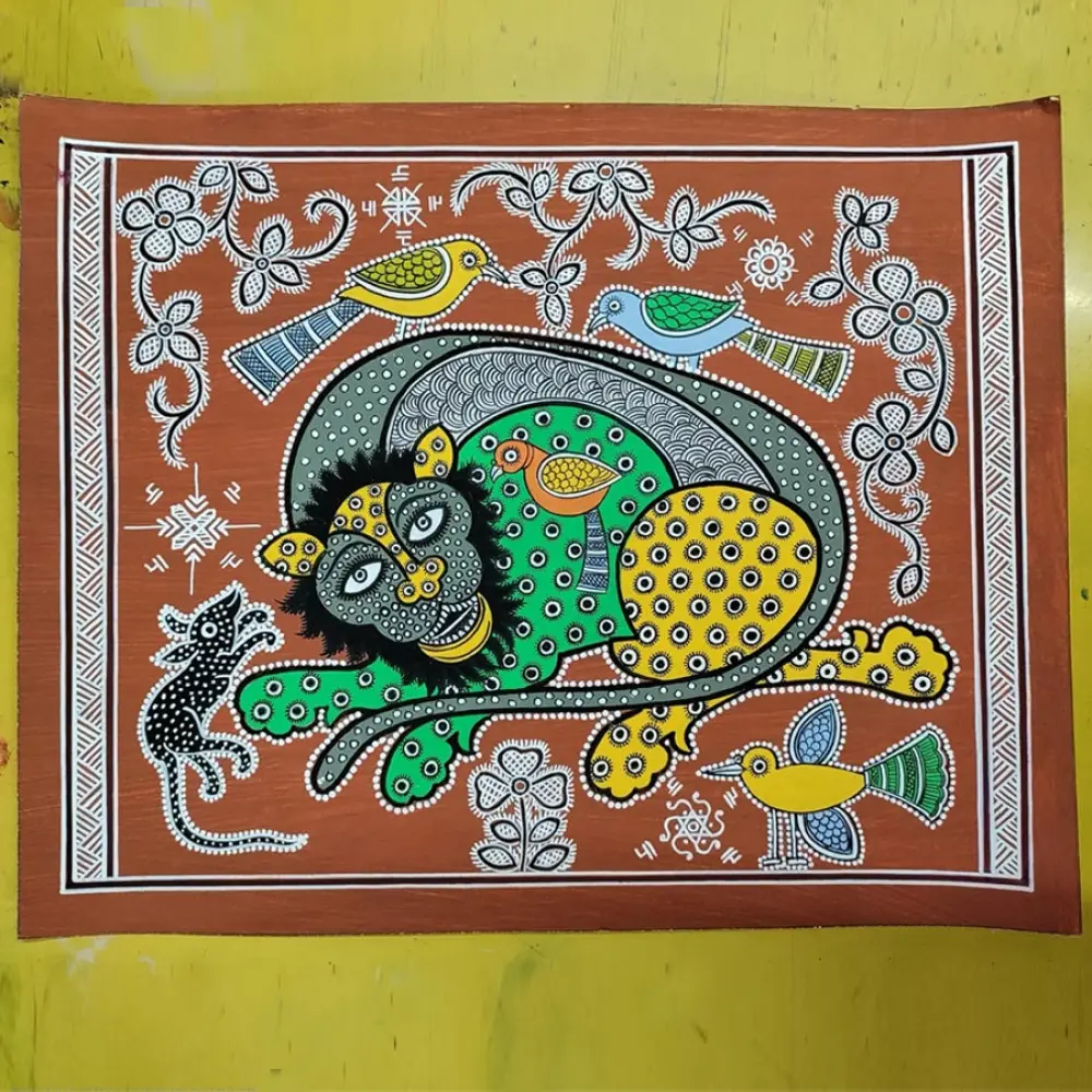 shop Mandana Art - Painting - Lion ( 11 x 14 inch)