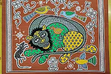 Mandana Art - Painting - Lion ( 11 x 14 inch)