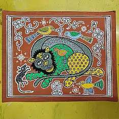 Mandana Art - Painting - Lion ( 11 x 14 inch)