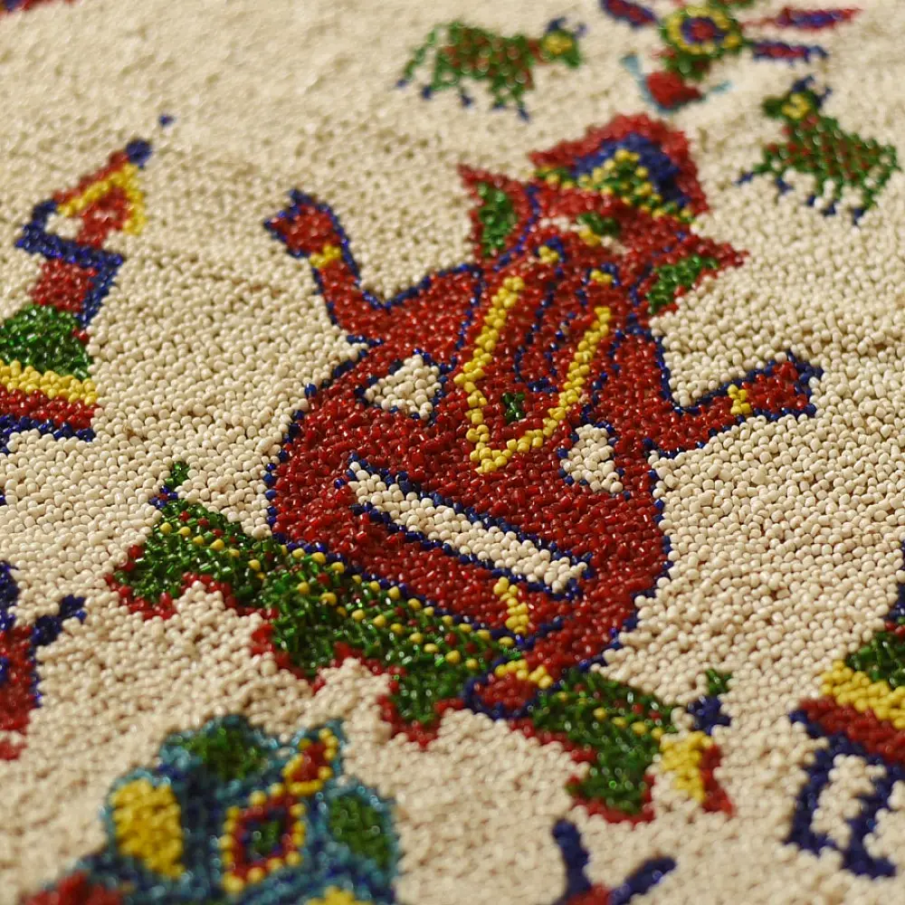 Saurashtra Beadwork Old & Antique Wall Hanging  - Ganeshji