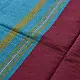 handloom begampuri pure cotton saree in teal blue with red and mustard yellow woven temple borders and tassel fringe