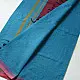 handloom begampuri pure cotton saree in teal blue with red and mustard yellow woven temple borders and tassel fringe