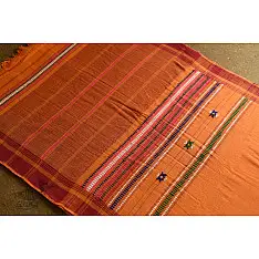 Mahuaa . महुआ | Handwoven Baiga Tribe Wedding Saree - Yellow (L - 32" x W - 192")