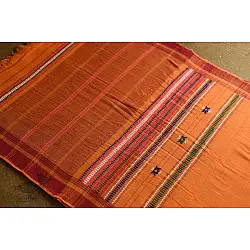 Mahuaa . महुआ | Handwoven Baiga Tribe Wedding Saree - Yellow (L - 32" x W - 192")