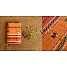 Mahuaa . महुआ | Handwoven Baiga Tribe Wedding Saree - Yellow (L - 32" x W - 192")