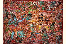 Tholu Bommalata ✪ Leather Painting ✪ Rama Ravana Yuddham Painting