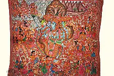 Tholu Bommalata ✪ Leather Painting ✪ Sri Vishnu Viswarupam Painting