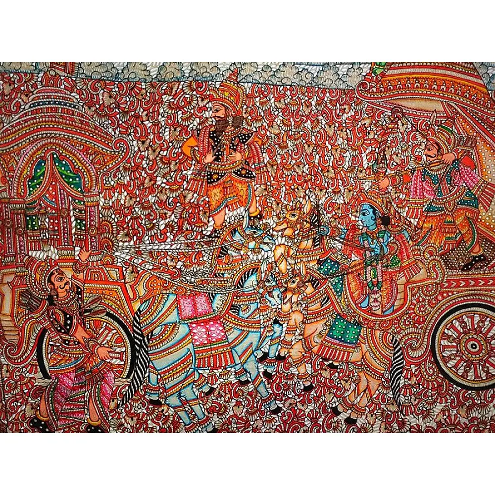 Tholu Bommalata ✪ Leather Painting ✪ Karna Arjuna Yuddham  Painting