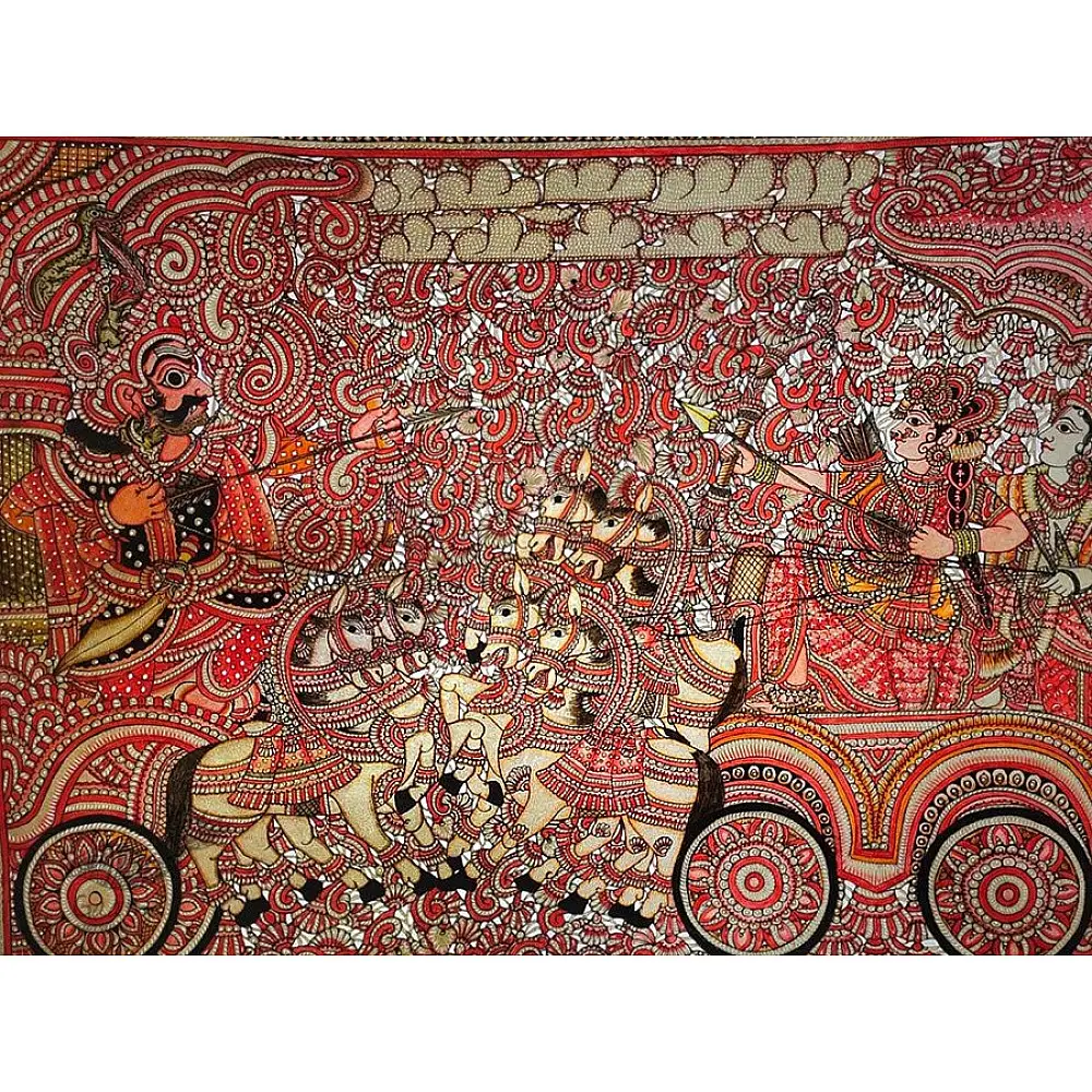 Tholu Bommalata ✪ Leather Painting ✪ Narakasura Vodha Painting